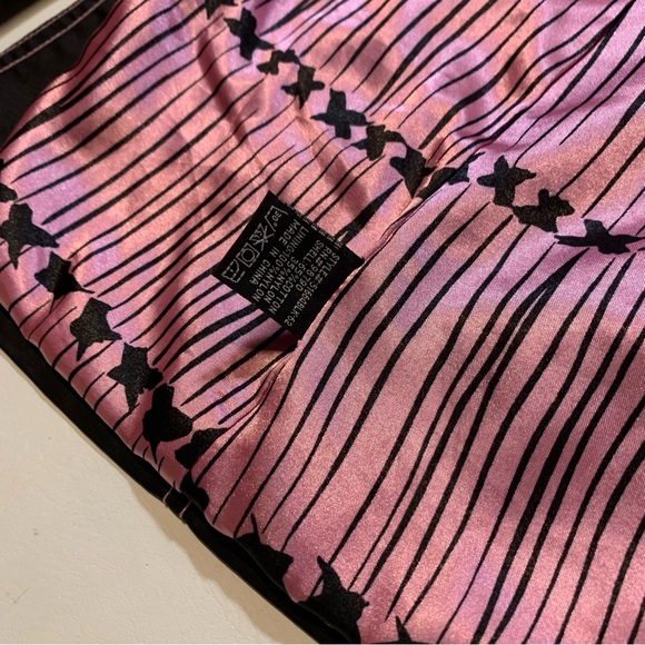 Dollhouse Women's Long Pea coat Black Pink Lining Small Y2K Button Up - Picture 9 of 10